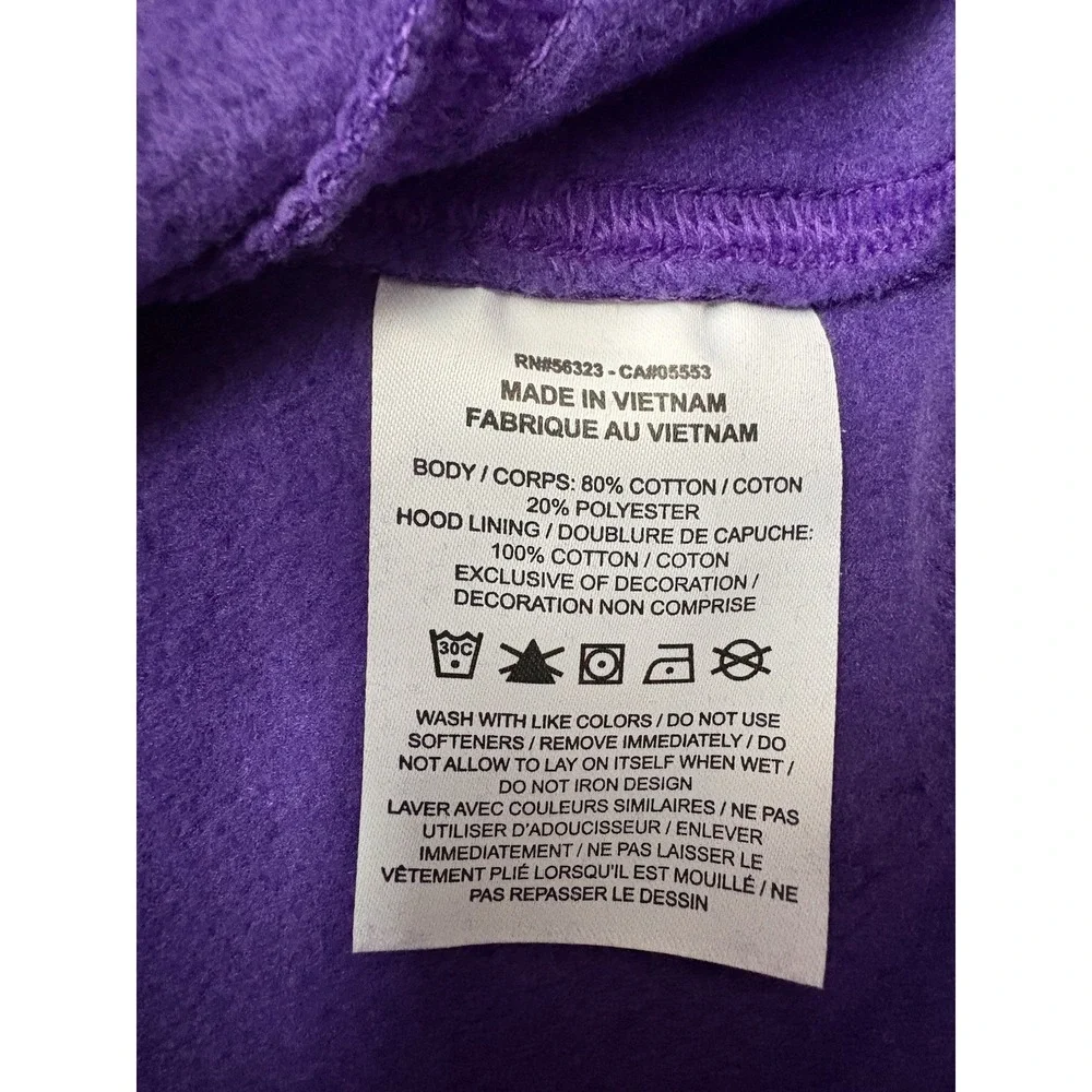NEW Nike Los Angeles Lakers Pullover Hoodie LA Lakers Purple Fleece Men's Large